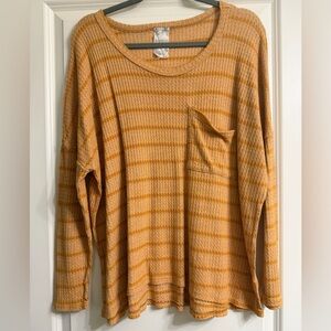 Blu Pepper Mustard Striped Sweater